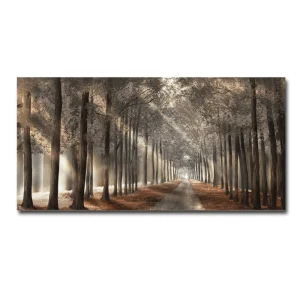 Arts Large Wall Art Fall Scenery Canvas Prints Panorama Forest Wall Art in Vibrant Warm Colors Printed Painting Frameless Art Works Home Walls Canvas Art Wall Decor - 31.4x15.7inches