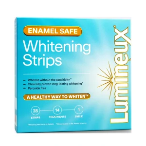 Lumineux Enamel-Safe & Peroxide-Free Teeth Whitening Strips, Dentist Formulated