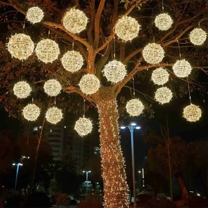 Solar Christmas Ball Lights for Tree Outdoor