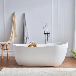 Solid Surface Oval Freestanding Bathtub
