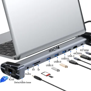 USB C Laptop Docking Station Stand