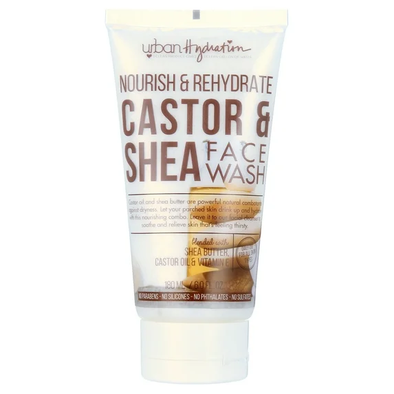 Urban Hydration Nourish & Rehydrate Castor & Shea Face Wash for Dry to Normal Skin
